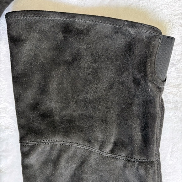 UNISA Unultan Over-The-Knee Black Faux Suede Fabric Boots--8 - Picture 10 of 16